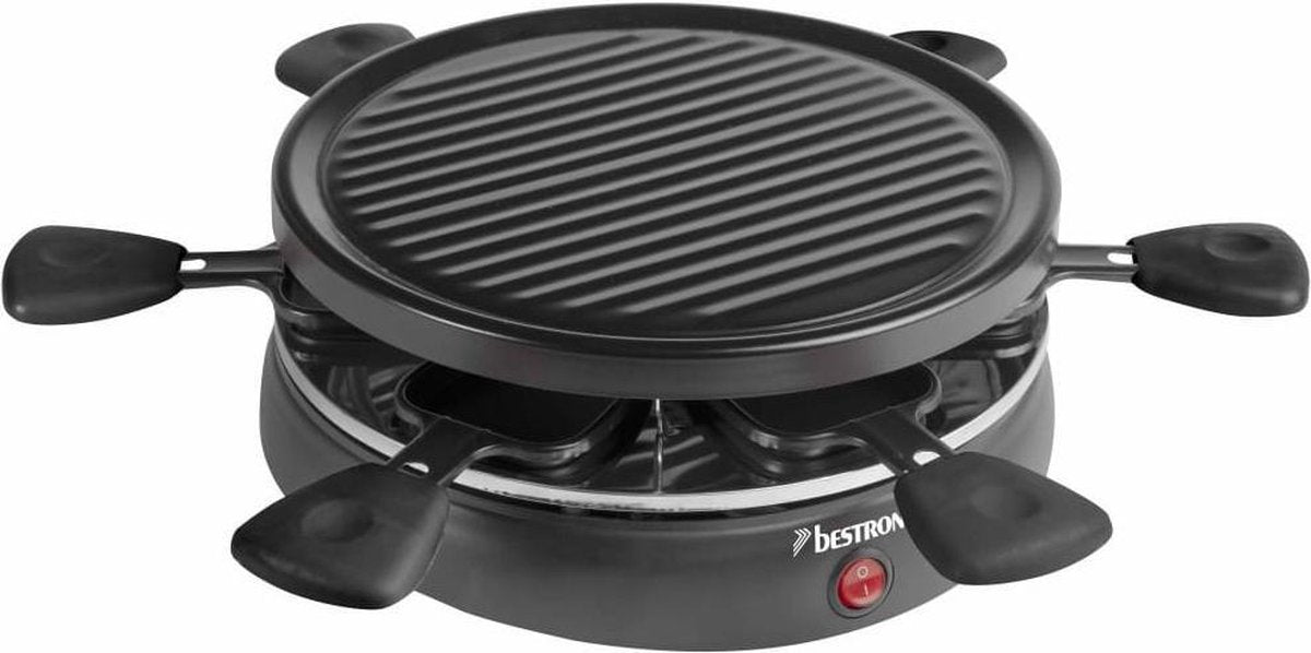 Bestron ARC650 Raclette Grill + 6 Pannetjes Zwart