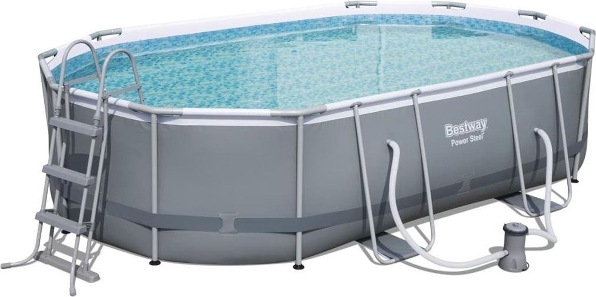 Bestway Power Steel Ovale zwembad set 488x305x107 cm 56448