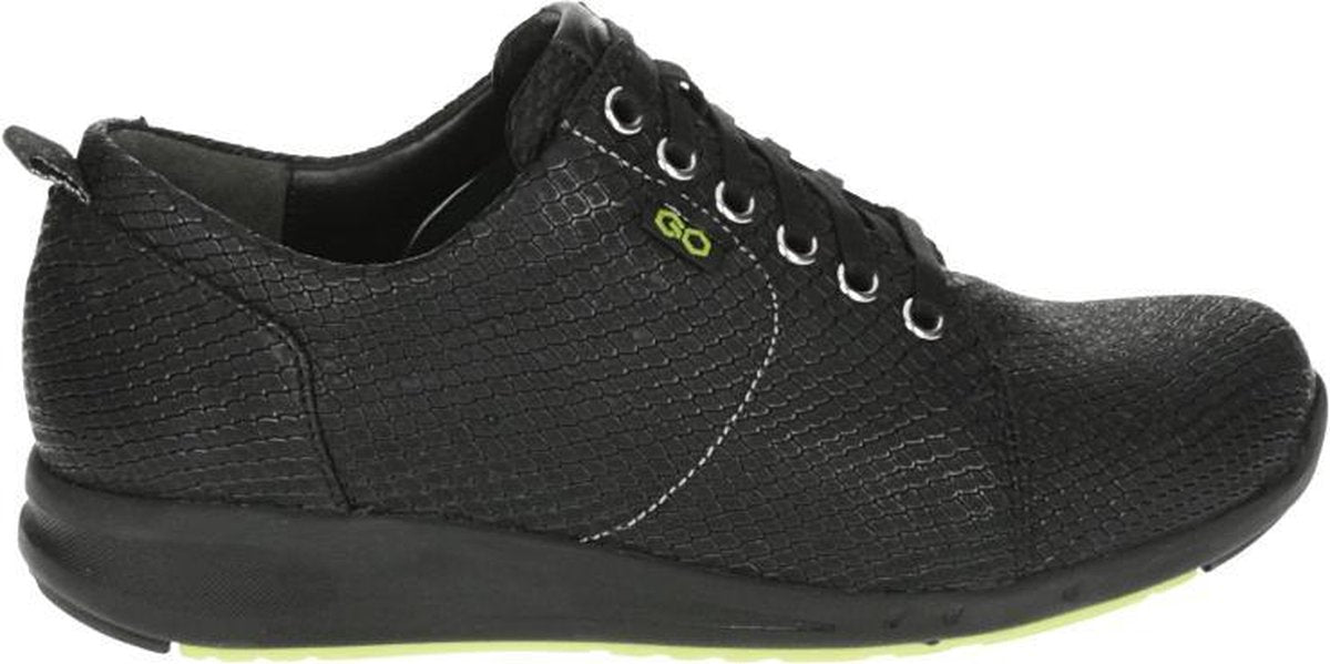 Durea 6199 H - Volwassenen Dames sneakersDames veterschoenen - Kleur: Zwart - Maat: 38.5