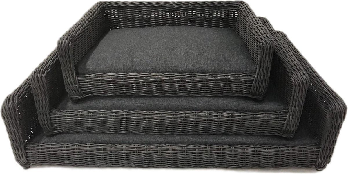 Hondenmand Comfort Kunstriet - Anthracite 65x48 cm