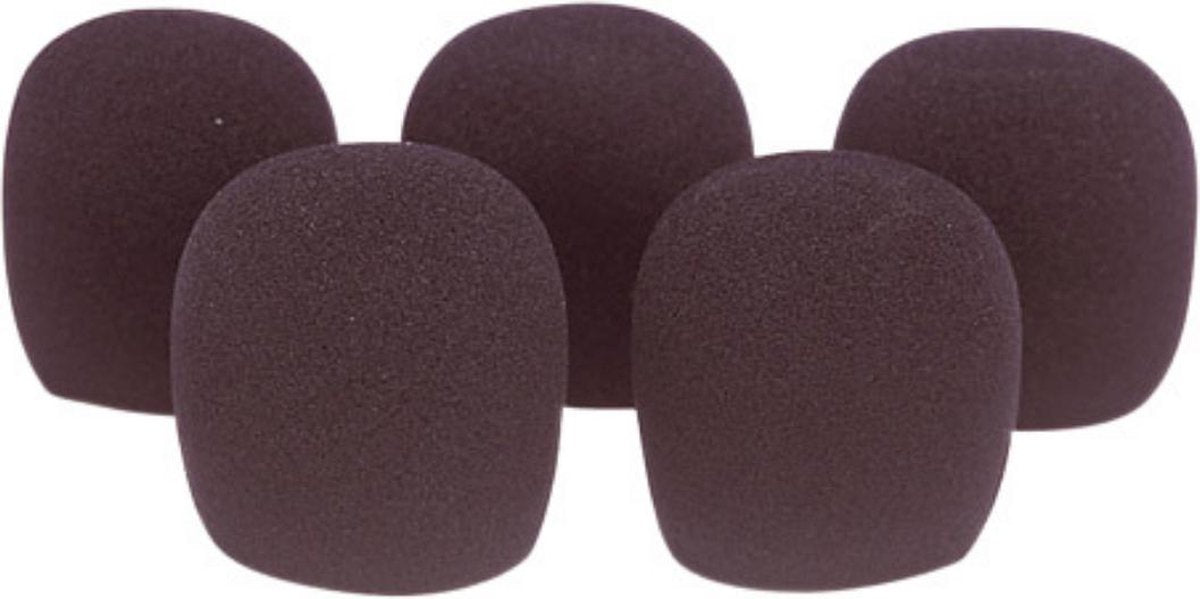 SoundLAB Microfoon Plopkap Windkap 45mm - 5 stuks - Zwart