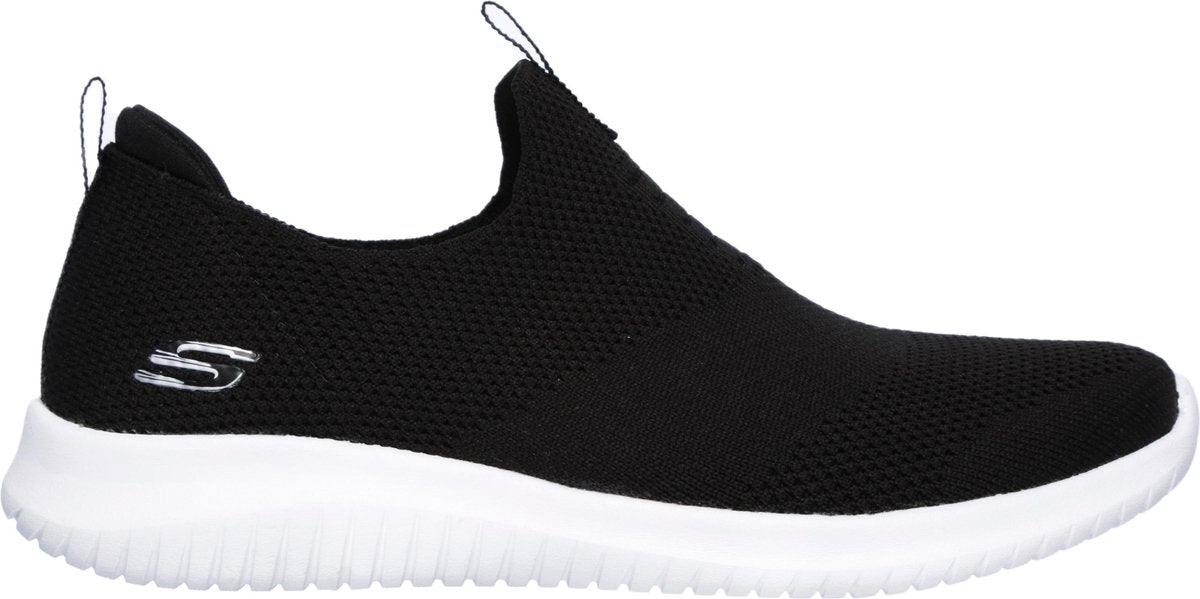 Skechers Ultra Flex First Take Dames Instappers - Black White - Maat 36