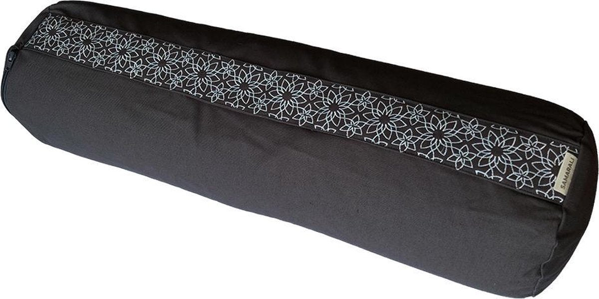 Samarali bolster (Grijs) - ethisch geproduceerd van 100% biologisch katoen (GOTS gecertificeerd)|2lagen | 20 x 20 x 66 cm | Verkrijgbaar in 6 natuurlijke kleuren
