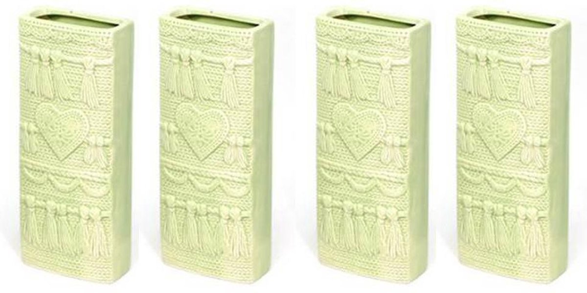 Set van 10x stuks radiator bak luchtbevochtigers / waterverdampers rechthoekig mint groen 19 cm - Waterverdamper verwarming