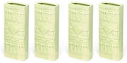 Set van 10x stuks radiator bak luchtbevochtigers / waterverdampers rechthoekig mint groen 19 cm - Waterverdamper verwarming