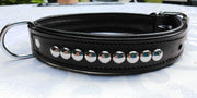 Handgemaakte halsband van tuigleer