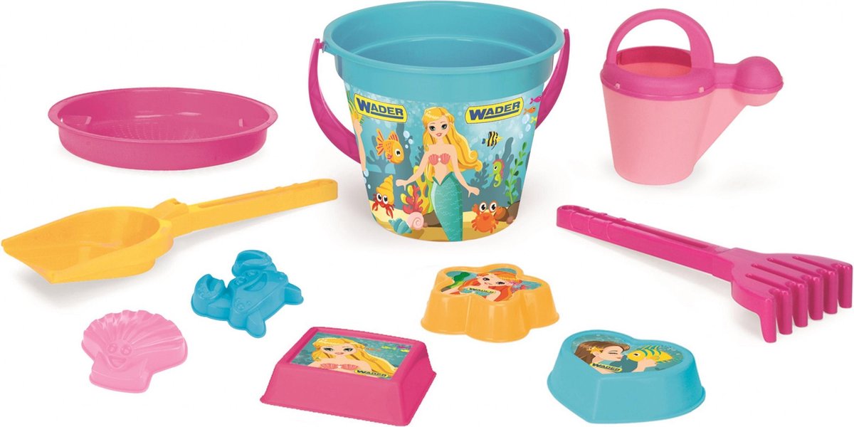 Wader Strandset met emmer 10-delig