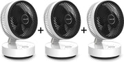 Clean Air Optima® 3 stuks CA-404W - Design Circulator Ventilator - Oscillatie 80º en 180º - Extreem stil - Slaapmodus
