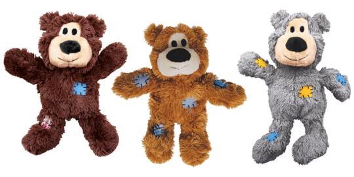 KONG WildKnots Bears - Knuffel voor honden - Hondenspeelgoed - Maat XS