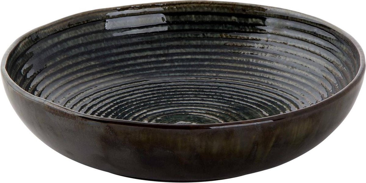 Palmer Bord diep coupe Metallic 22 cm Groen Stoneware 1 stuk(s)