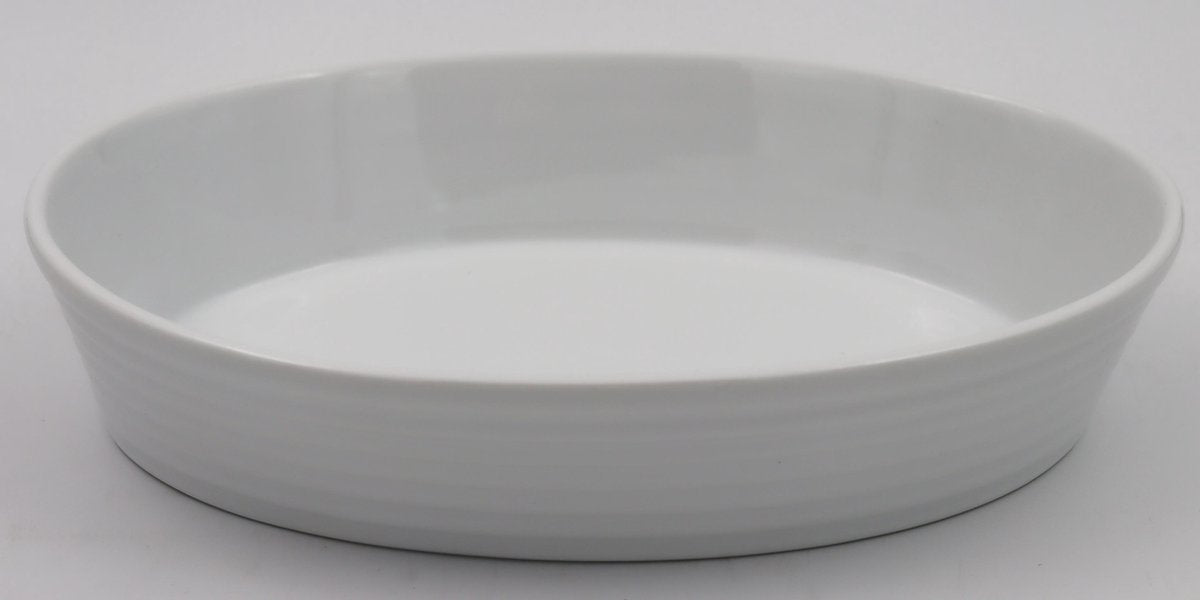 YILTEX – Ovenschaal – Ovenschotel - Ovaal – Porselein – Wit – 26.5x18.5cm