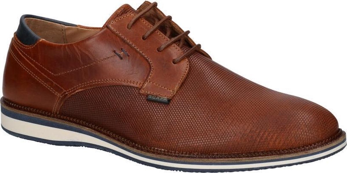 Scapa Cognac Geklede Veterschoenen  Heren 42