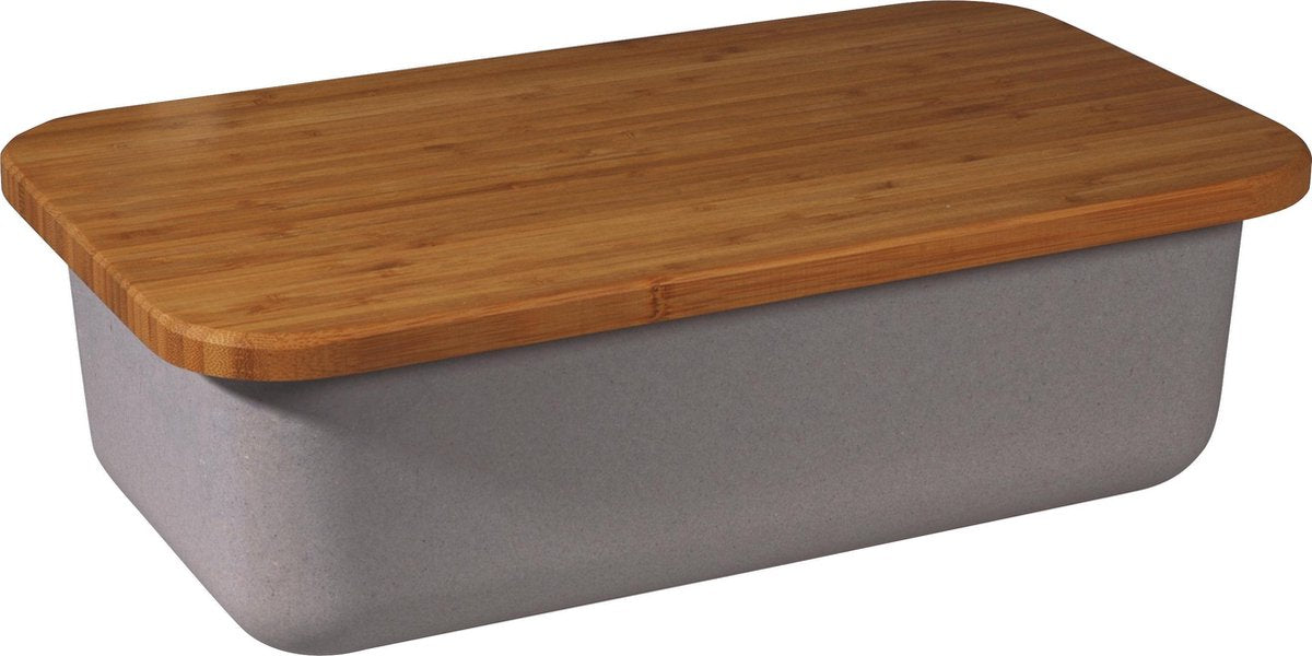 Zuperzozial Save my Bread - Broodbak en Snijplank - Stone Grey