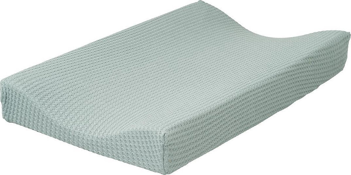 Cottonbaby Baby Aankleedkussenhoes - wafel gebreid - oudgroen