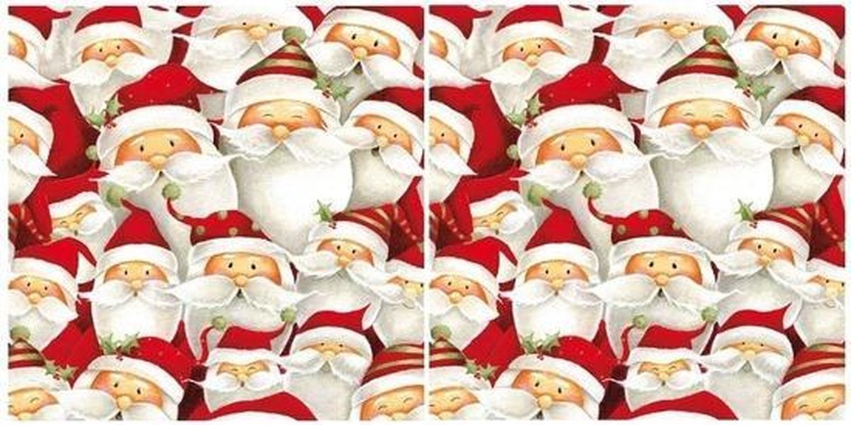 40x Kerstman servetten 33 x 33 cm - Kerstservetten