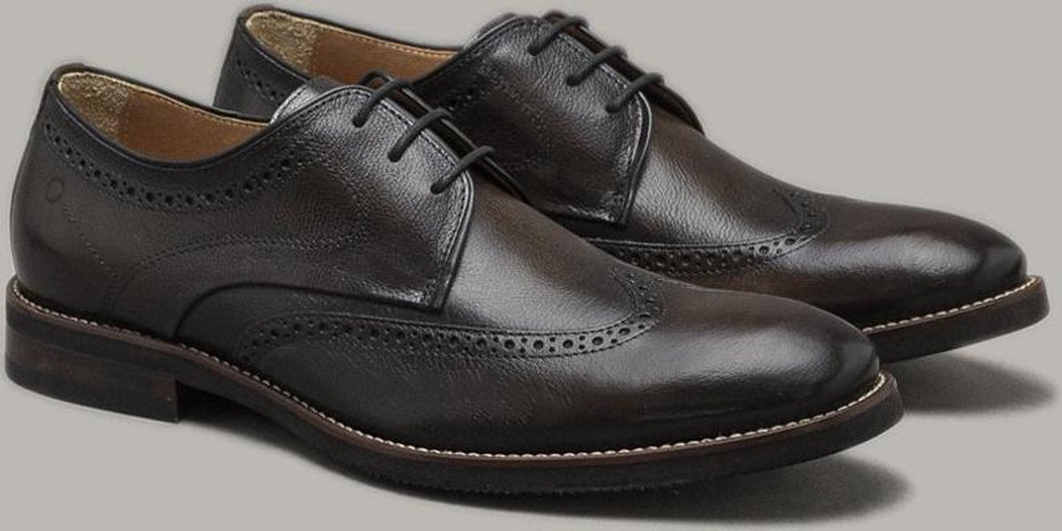 Democrata - ROY Veterschoen Grafiet Wingtip