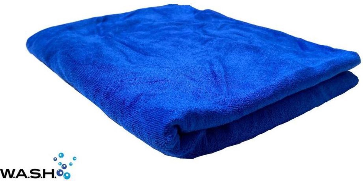 W.A.S.H. Microvezel Premium Poetsdoek | Perfect voor car detailers | Blauw | 60x60 cm