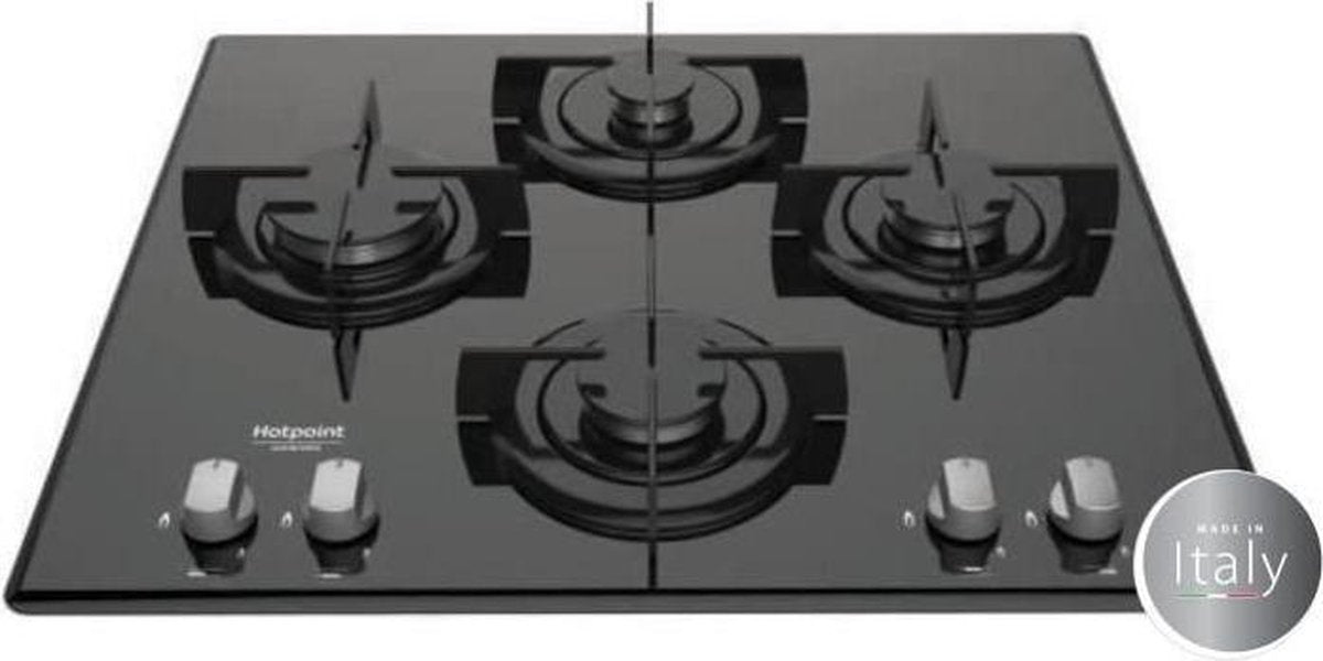 HOTPOINT ARISTON FRDD642 / HA (BK) Gaskookplaat - 4 branders - 7300W - L60 x D51cm - Glascoating - Zwart
