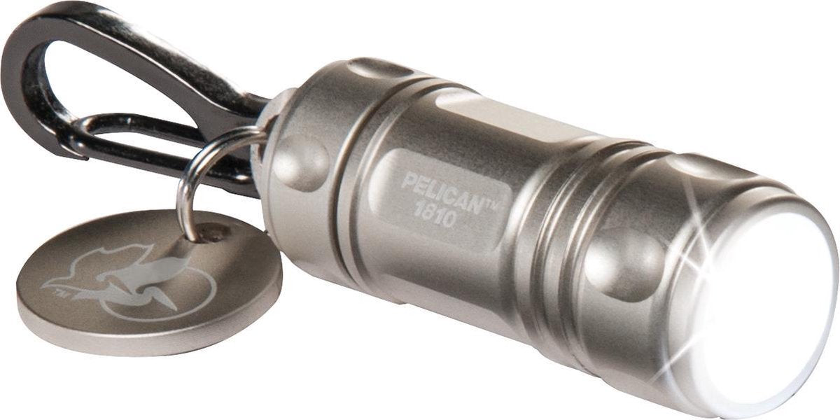 Peli 1810 sleutelhanger zaklamp zilver