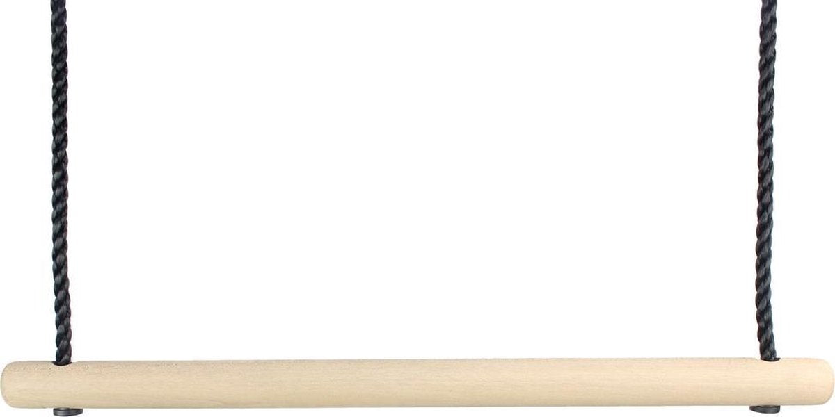 Trapeze Hout met PP Touw Zwart