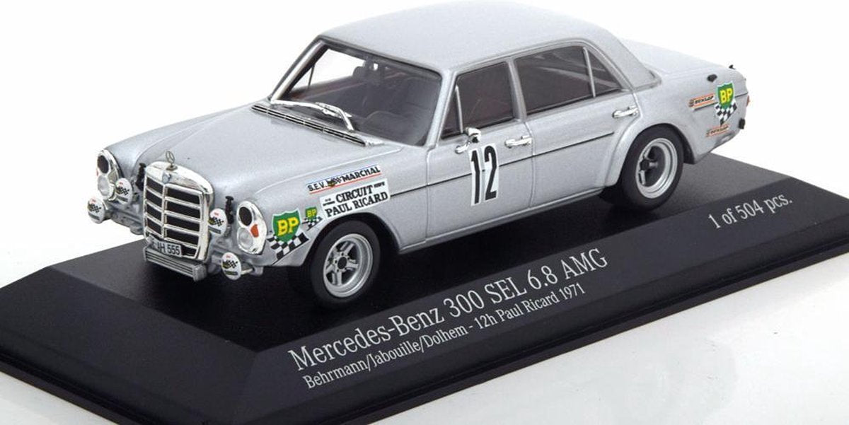 Mercedes-Benz 300 SEL 6.8 AMG 12h Paul Ricard 1971 - 1:43 - Minichamps