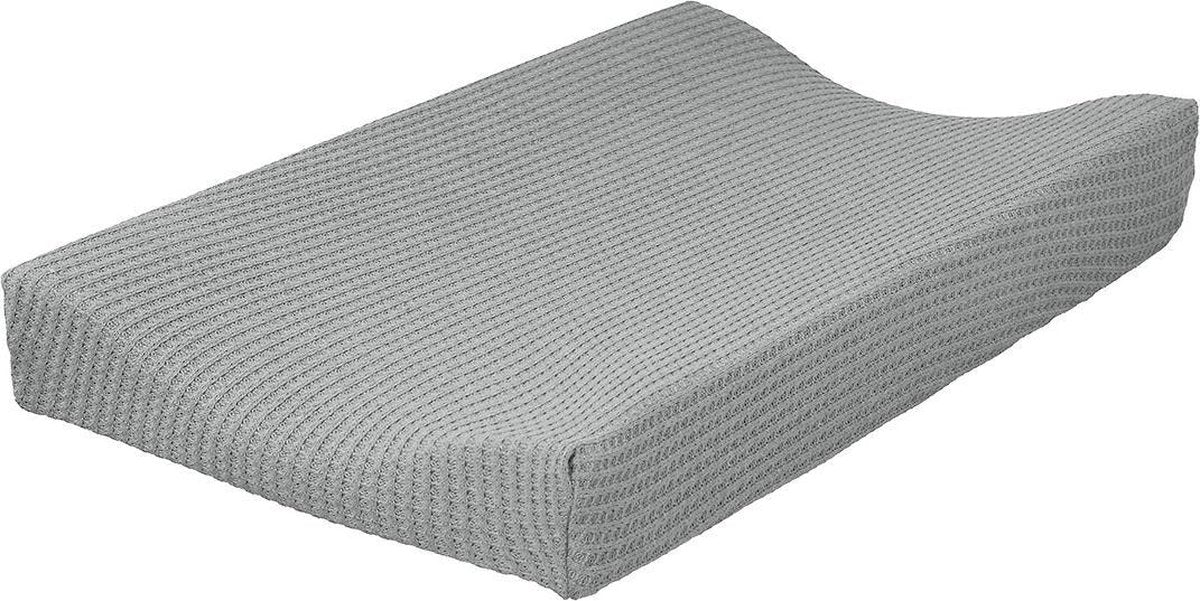 Cottonbaby Aankleedkussenhoes - wafel gebreid - grijs