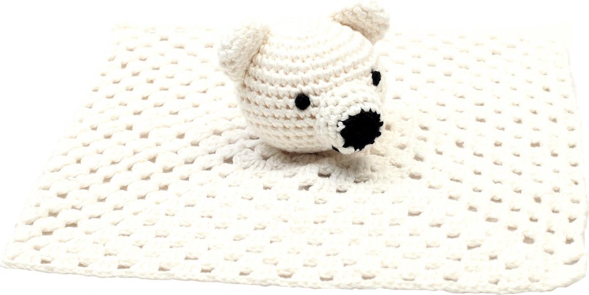 Naturezoo Knuffeldoekje Ijsbeer Gehaakt 10 Cm Wit
