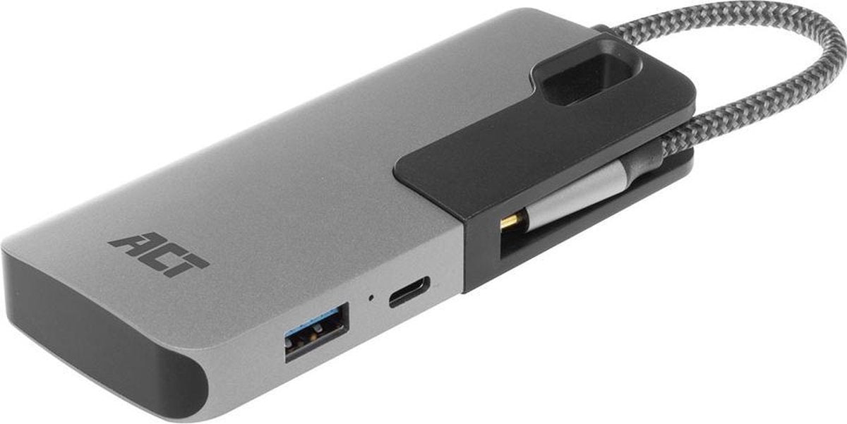 USB-C Hub 3 port - cardreader - PD pass through - ACT AC7052