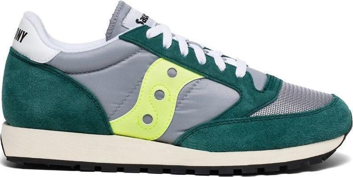 Saucony - Unisex Sneakers Jazz Original Vintage Green/Grey/Neon - Groen - Maat 42 1/2