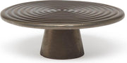 Dutchdeluxes - Presentatieplateau Small - Keramiek - Mat Platinum - Rond ⌀20 cm x 7