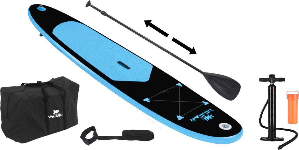 Pacific 6-delige Sup board set - 285cm - Premium Versie - Opblaasbare Paddle Board - Stevige kwaliteit - Max. 100kg