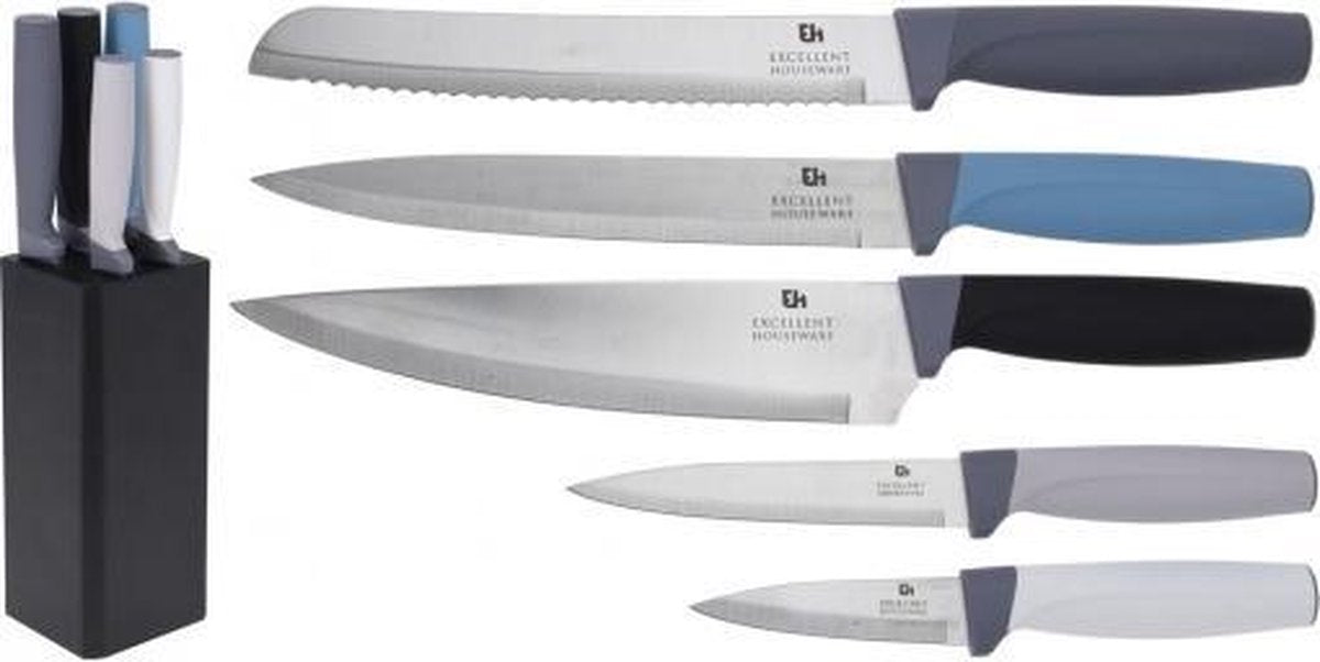 6-delige Messenset inclusief messenblok Excellent Houseware