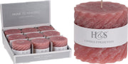 Kaars twist oud roze 10x9cm