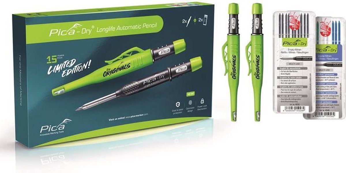 Pica PI3095 Pica Dry Markeerpotlood set met navullingen