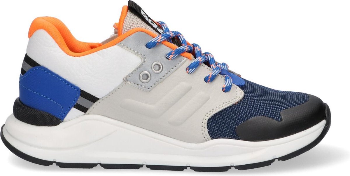 Braqeez 421480-320 Jongens Lage Sneakers - Wit - Textiel - Veters