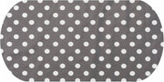 MixMamas Tafelzeil Ovaal - 140 x 250 cm - Stippen - Grijs/Wit