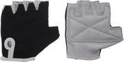 fietshandschoenen Comfort leer/gel grijs/zwart maat XL