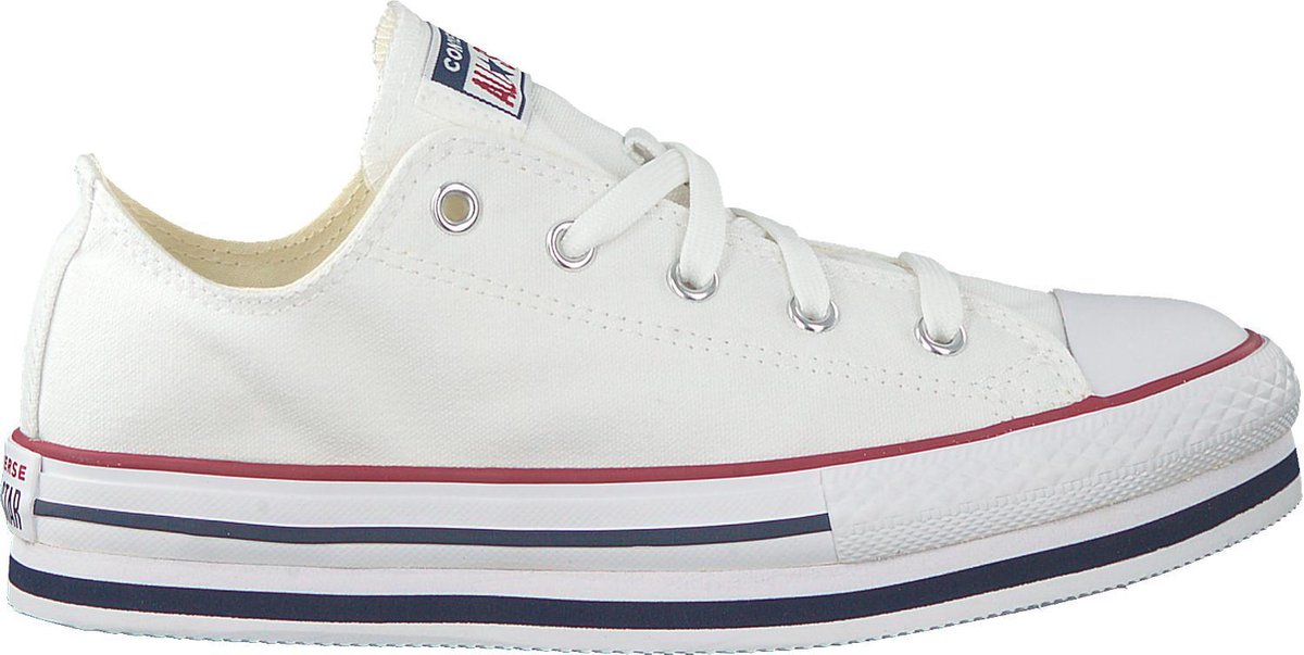 Converse Meisjes Lage sneakers Chuck Taylor All Star Plat Lo - Wit - Maat 28