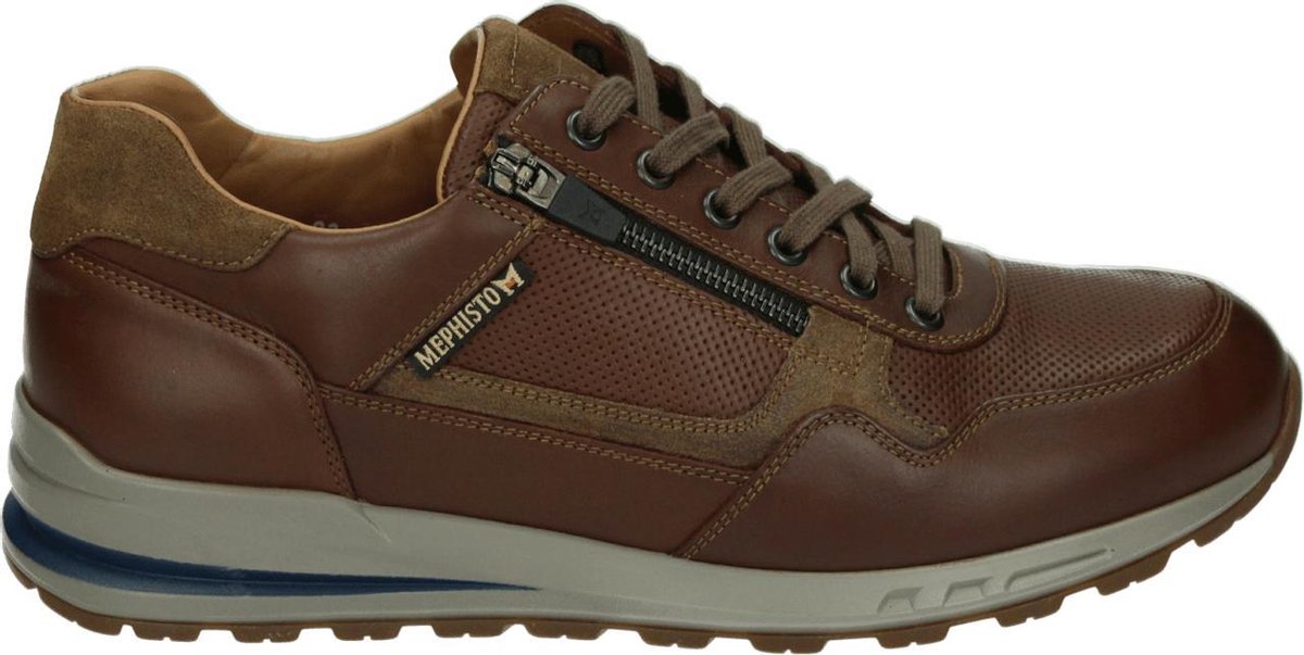 Mephisto BRADLEY RANDY - Volwassenen Heren sneakersVrije tijdsschoenen - Kleur: Cognac - Maat: 40.5