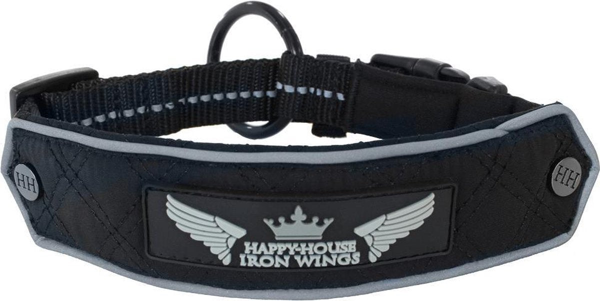 Happy-House Halsband Iron Wings Zwart&Grijs 37x1.5 cm