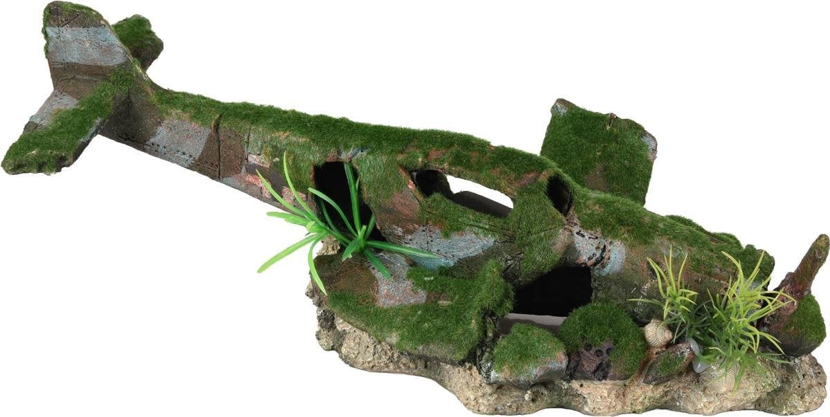 Aquarium decoratie Kozma Vliegtuig - Groen