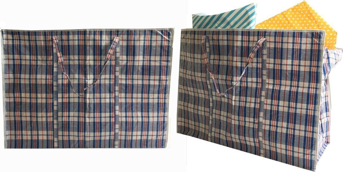 MixMamas Big Shopper / Opbergtas / Waszak XL 70x50cm Set van 2 -Blauw
