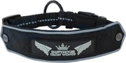 Happy-House Halsband Iron Wings 44x2 cm Zwart Grijs Medium