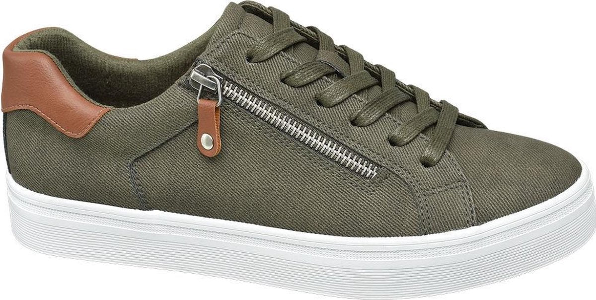 Graceland Dames Groene sneaker sierrits - Maat 38