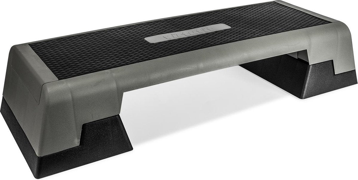 Aerobic Stepper - VirtuFit Professionele Verstelbare Fitness Stepper - Zwart