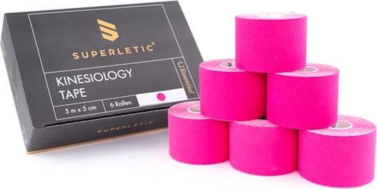 CAPITAL SPORTS Elek Kinesiotape - Sport tape rollen 5 m x 5 cm - katoen en acryl lijmlaag - waterproof - latexvrij