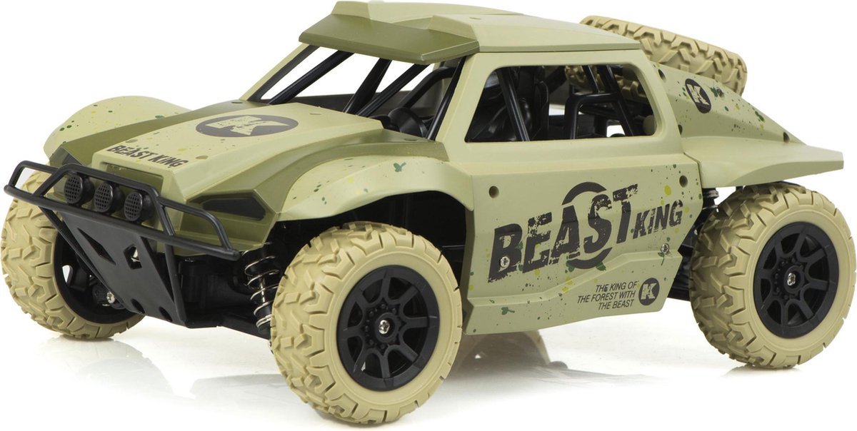 HB Toys DK1803 - 2.4GHz 4WD Racing Rally 1:18 - 25KM/U - RC auto - Radiografisch Bestuurbaar - Legergroen