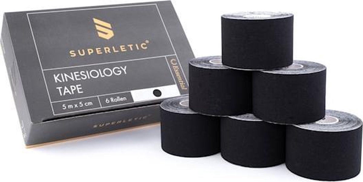 CAPITAL SPORTS Elek Kinesiotape - Sport tape rollen 5 m x 5 cm - katoen en acryl lijmlaag - waterproof - latexvrij