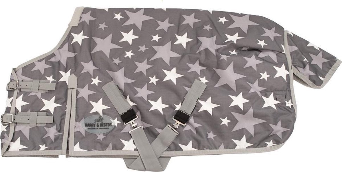 1420 Harry and Hector winter deken Silver Stars - 145 cm