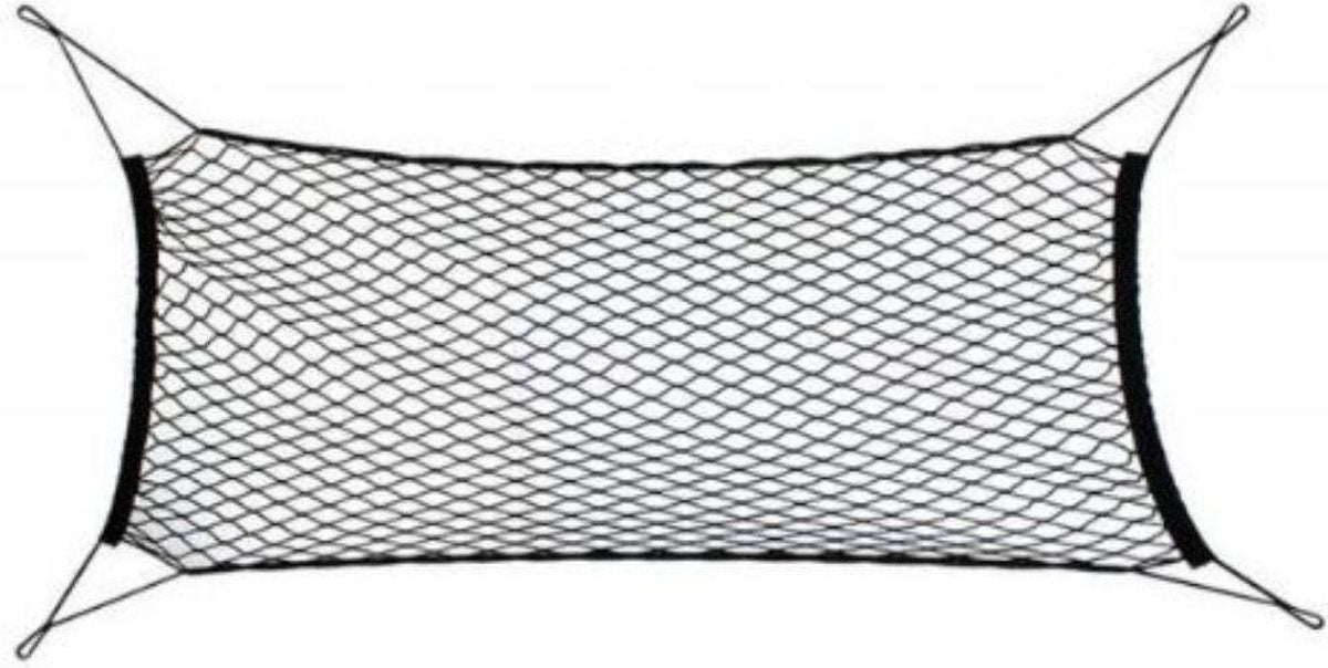 Orange85 Bagagenet - Zwart - 150x60cm - Textiel - Houdt onderdelen bij elkaar - Auto-organizer - Kofferbak - Kofferbaknet - Geschikt voor auto